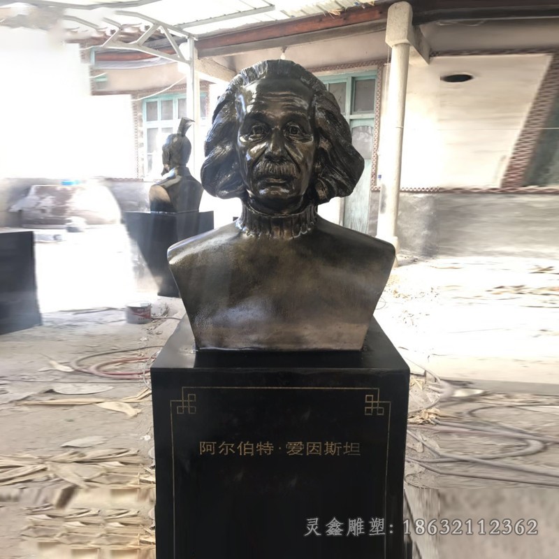 名人爱因斯坦胸像铜雕