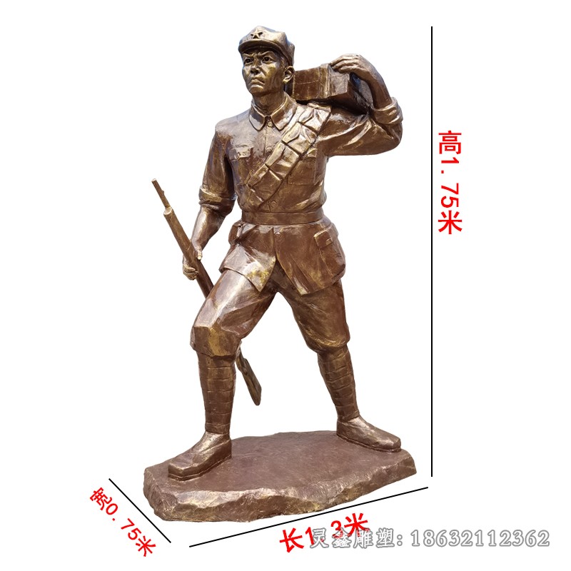 八路军革命景区人物铜雕