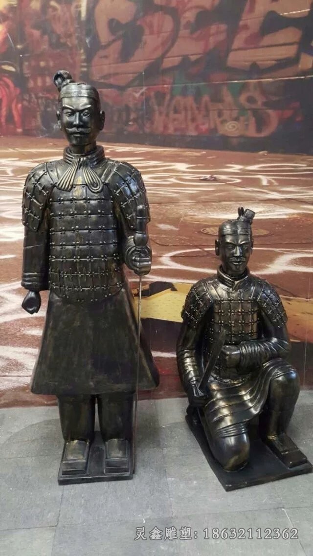 兵马俑抽象人物铜雕