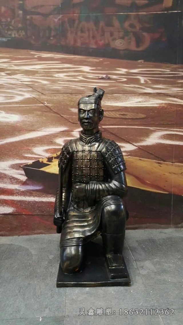 兵马俑人物景观铜雕