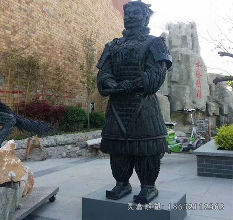 兵马俑人物标志景观铜雕
