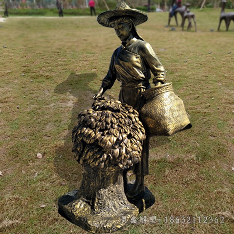 茶文化人物景观园林铜雕