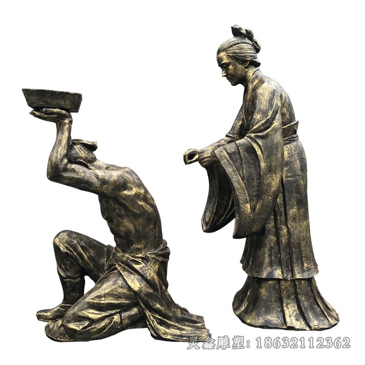 岳母刺字人物故事铜雕