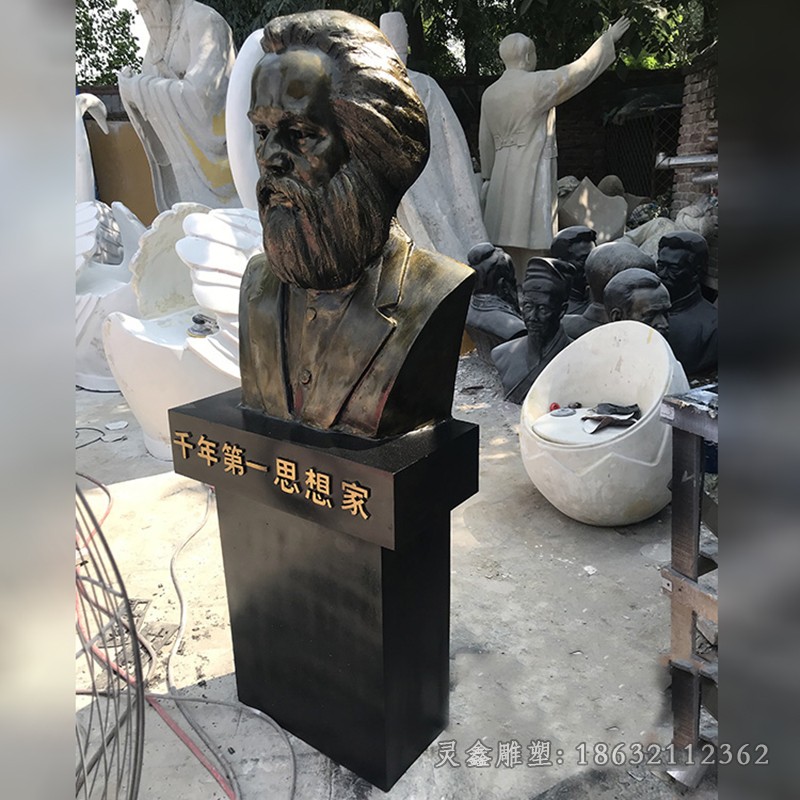 马克思人物胸像校园铜雕