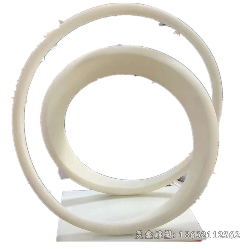 异形圆环不锈钢户外雕塑