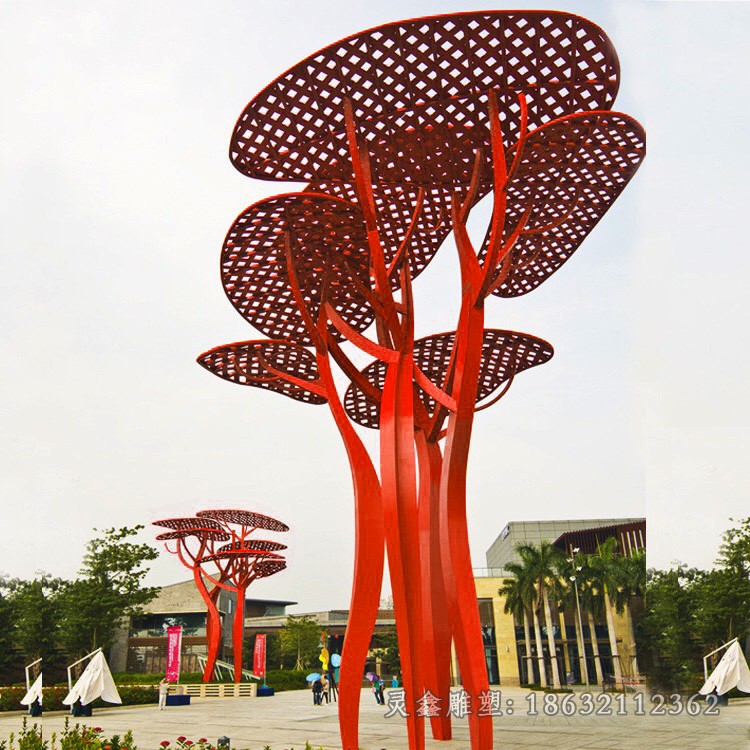 镂空蘑菇不锈钢景观雕塑