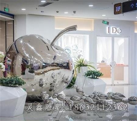 镜面蚂蚁户外不锈钢雕塑