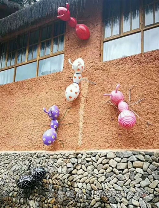 不锈钢抽象蚂蚁景观雕塑