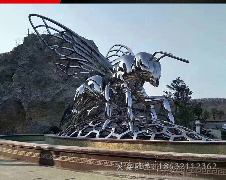 镜面蚂蚁小区不锈钢雕塑