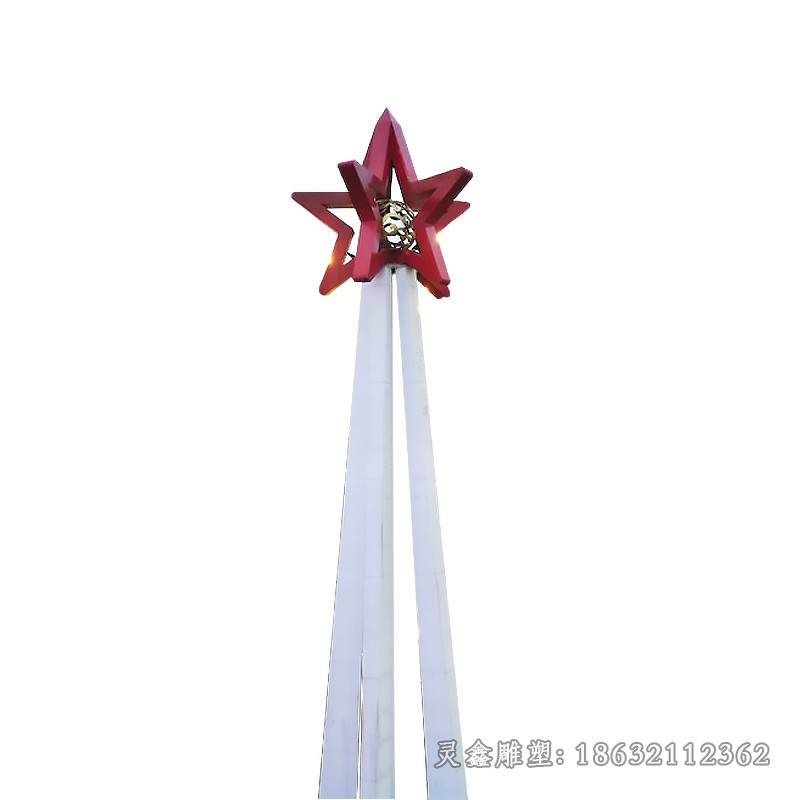 彩绘景观不锈钢景观雕塑