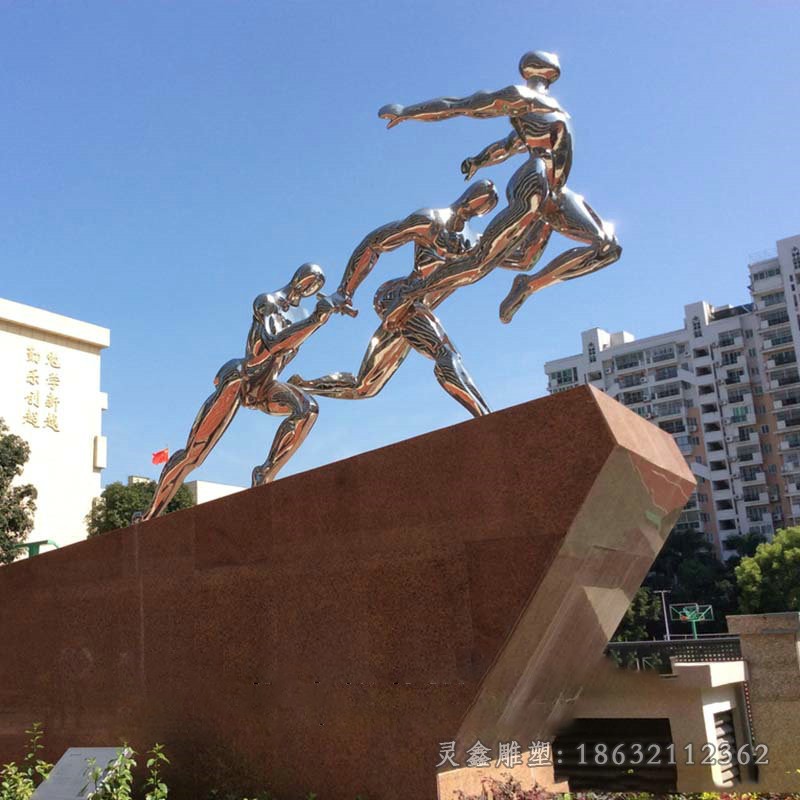 镜面人物不锈钢标志雕塑