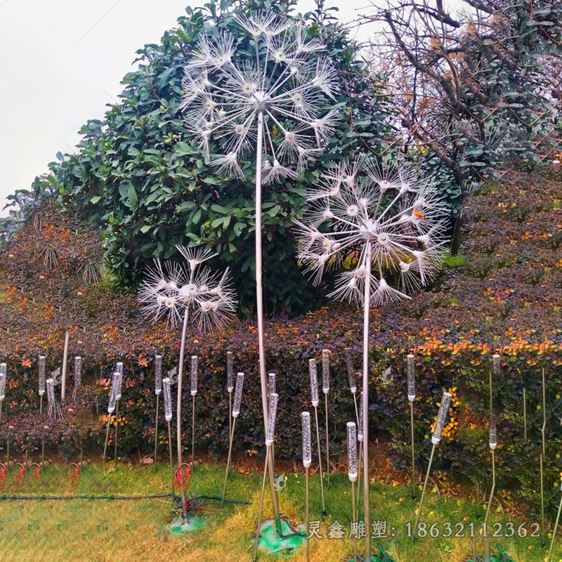 不锈钢蒲公英城市雕塑