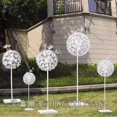 不锈钢蒲公英广场雕塑