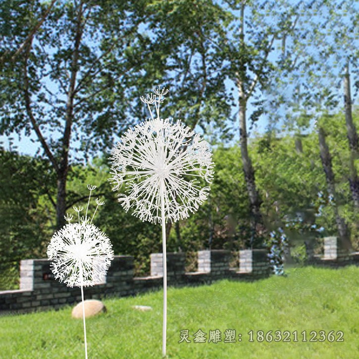 不锈钢蒲公英户外雕塑