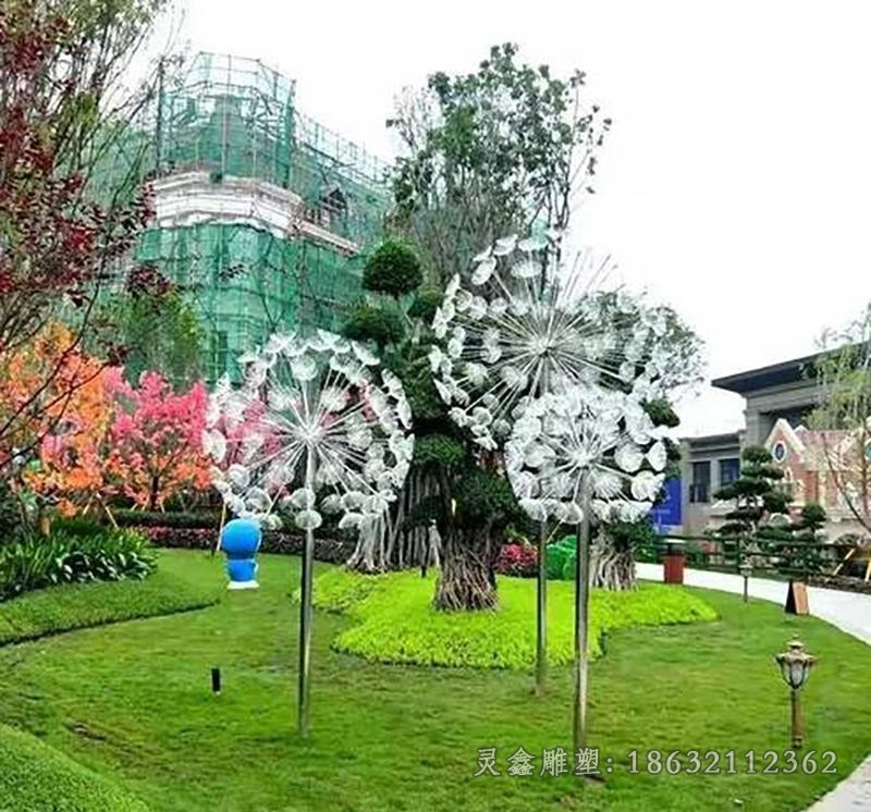 不锈钢蒲公英景区雕塑