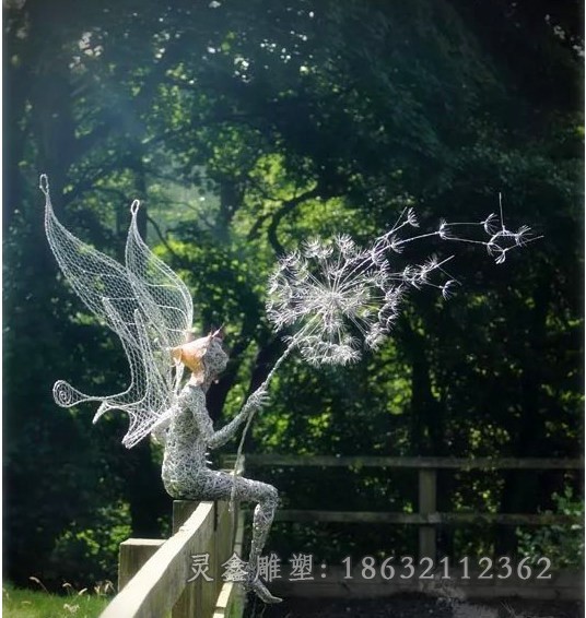 不锈钢蒲公英商场雕塑