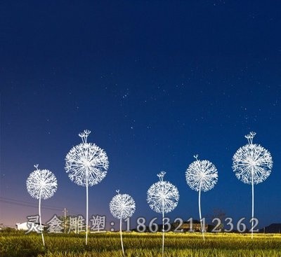 不锈钢蒲公英景观抽象雕塑