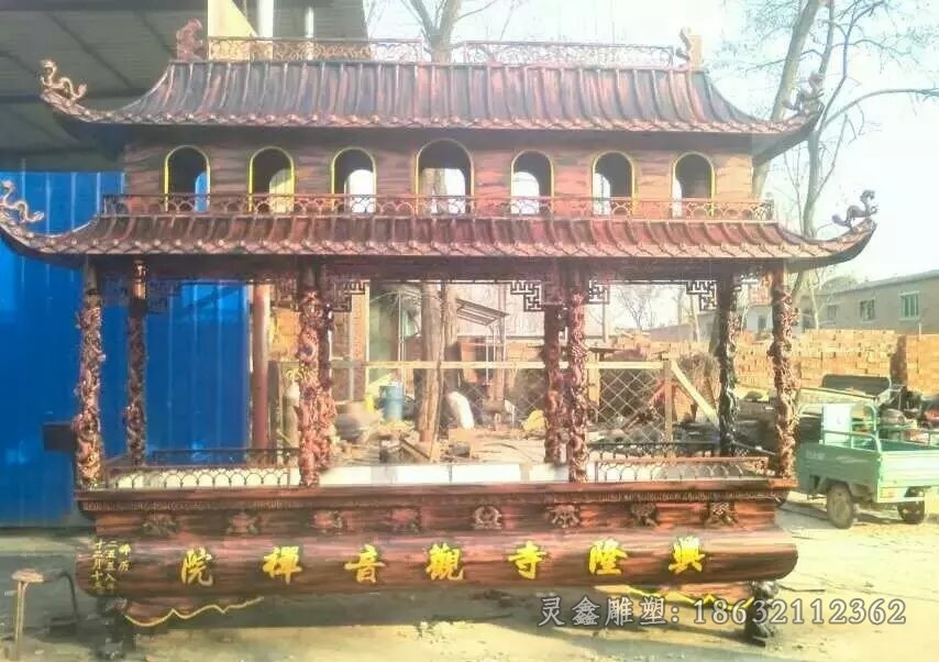 方形香炉广场景观铜雕