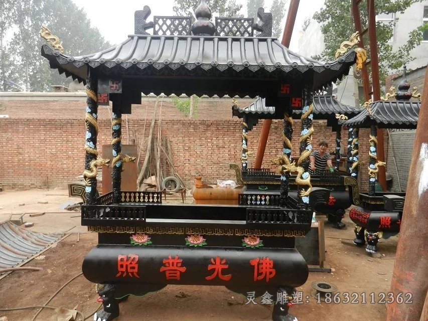 方形香炉公园景观铜雕