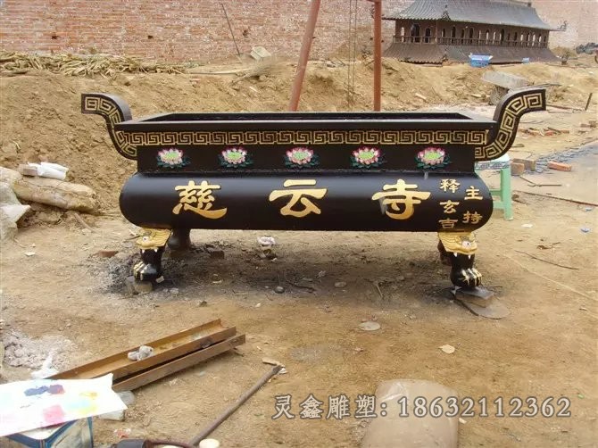 方形香炉庭院景观铜雕