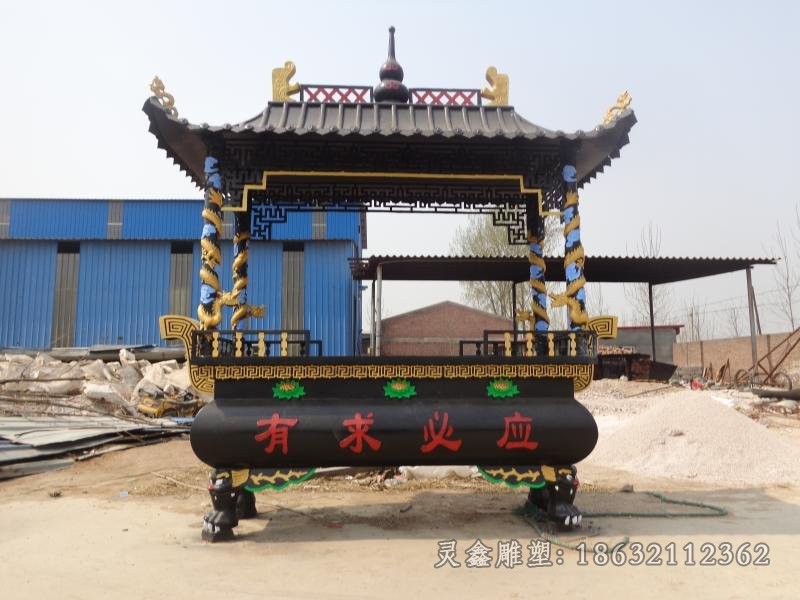 方形香炉景区景观铜雕