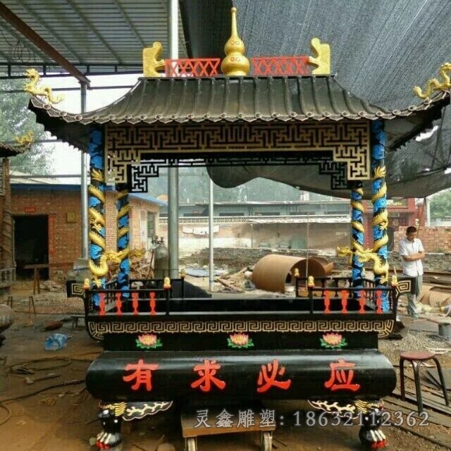 寺庙香炉景观标志铜雕