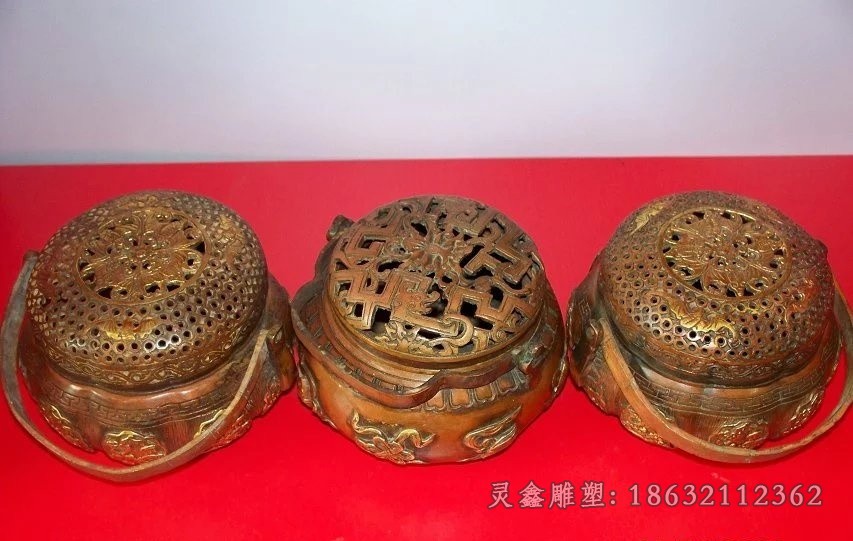 寺庙香炉景观铜雕