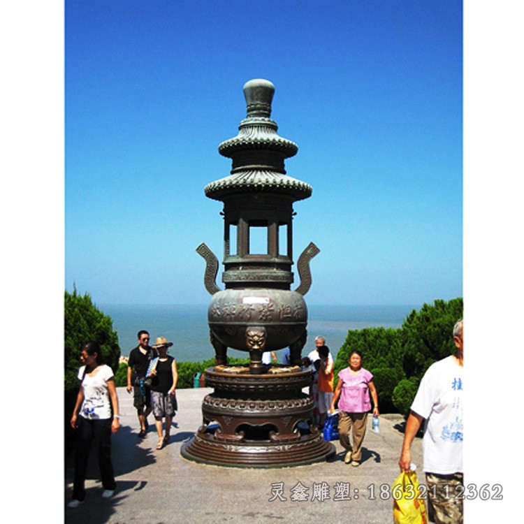 圆形香炉公园景观铜雕