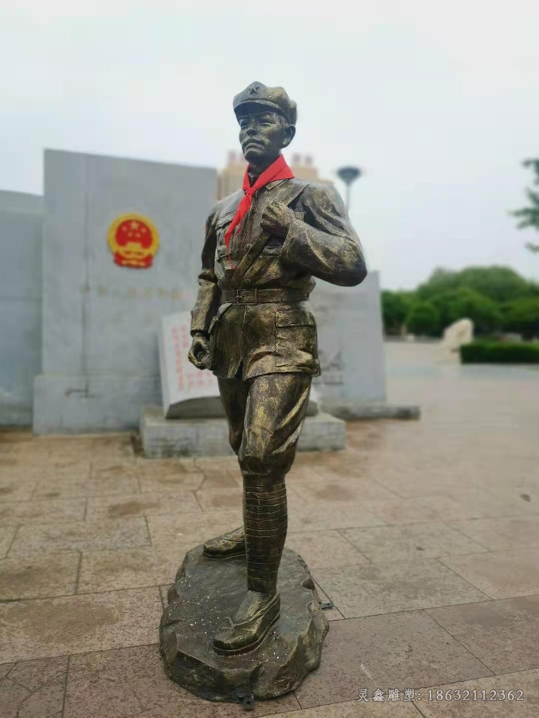 八路军抗战城市人物铜雕