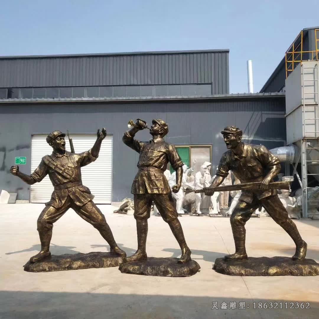 八路军人物景观公园铜雕