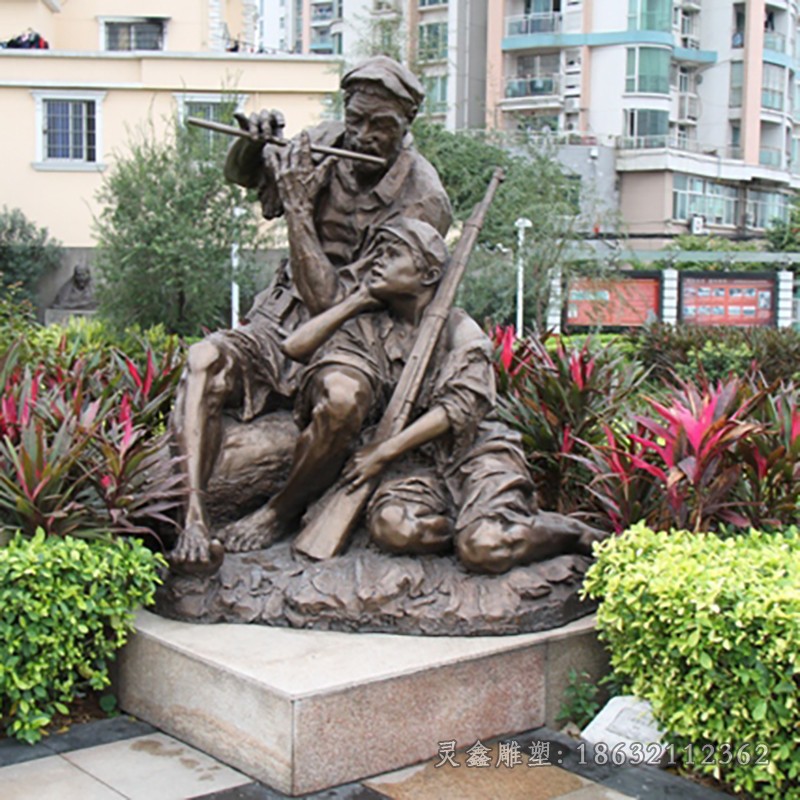 八路军人物景观户外铜雕