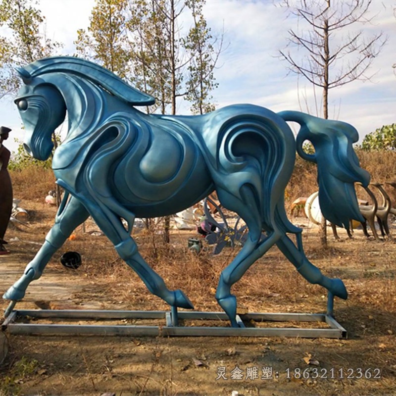 青铜抽象马动物铜雕