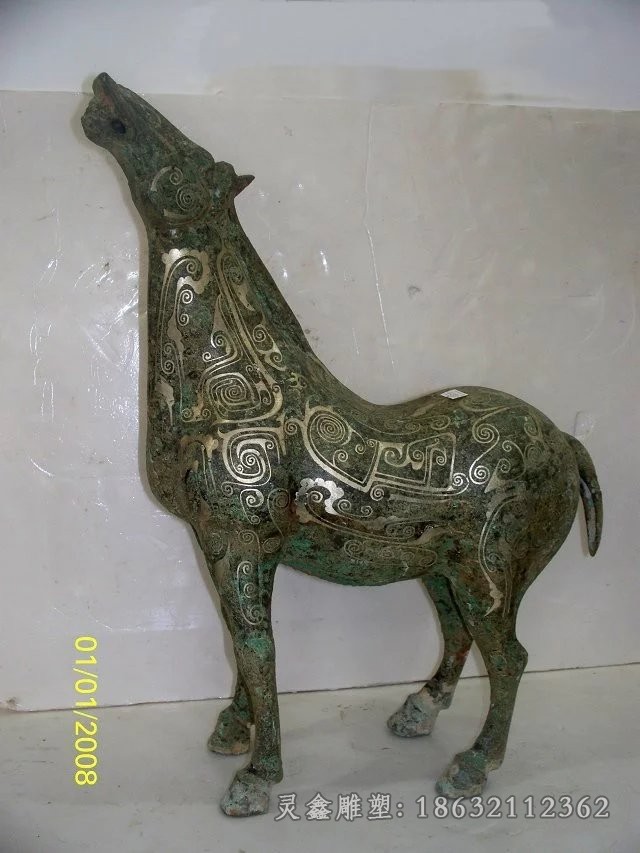 抽象马动物景观铜雕