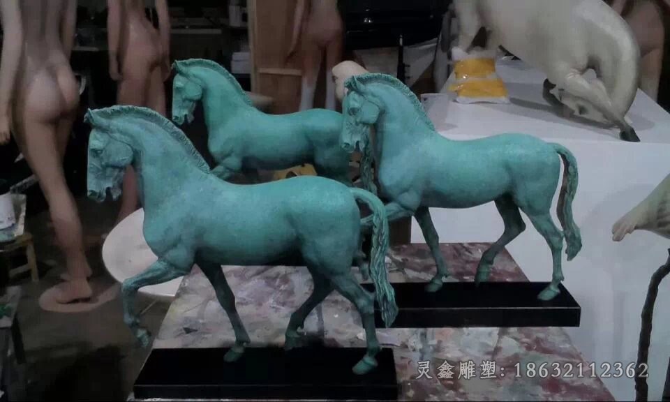青铜马动物景观铜雕