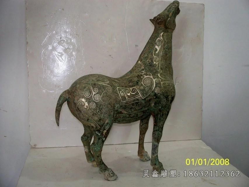 抽象马小区景观铜雕