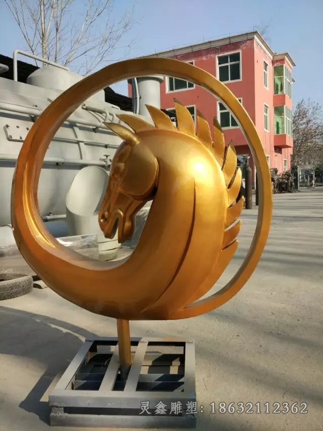 抽象马景区景观铜雕