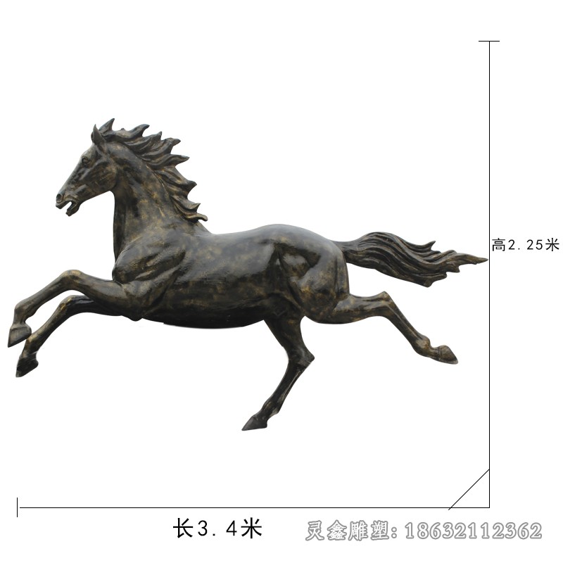 动物马抽象景观铜雕
