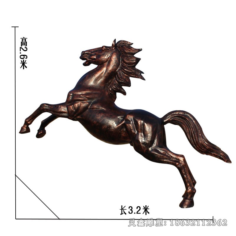 马动物景观标志铜雕