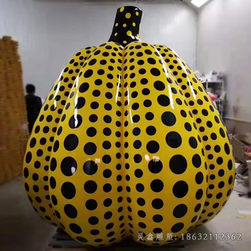 彩绘南瓜不锈钢景观雕塑