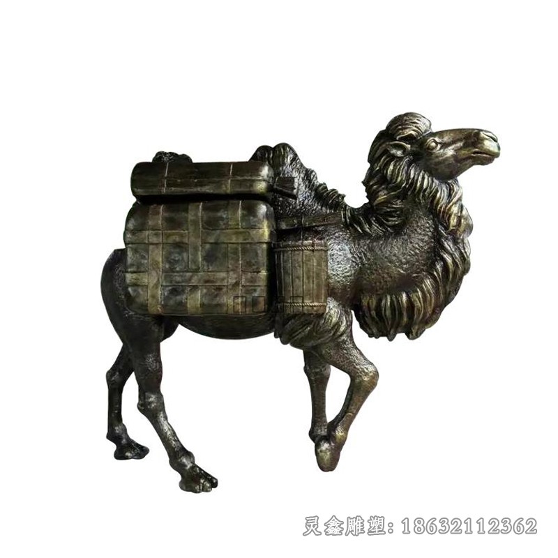 驮行李骆驼校园铜雕
