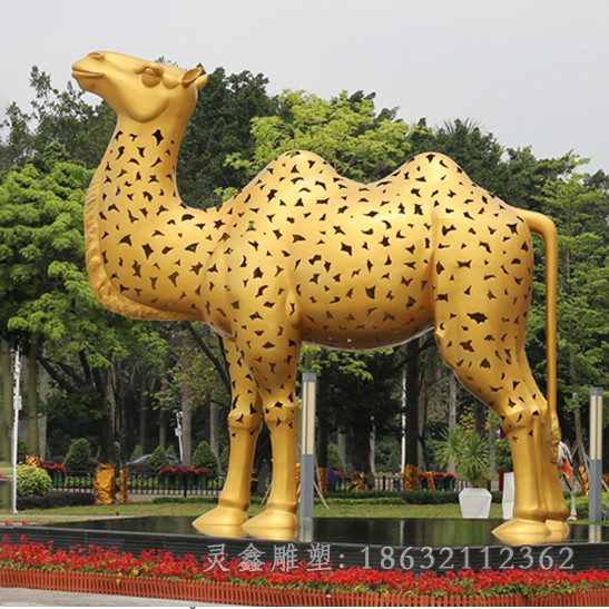 动物骆驼校园景观铜雕