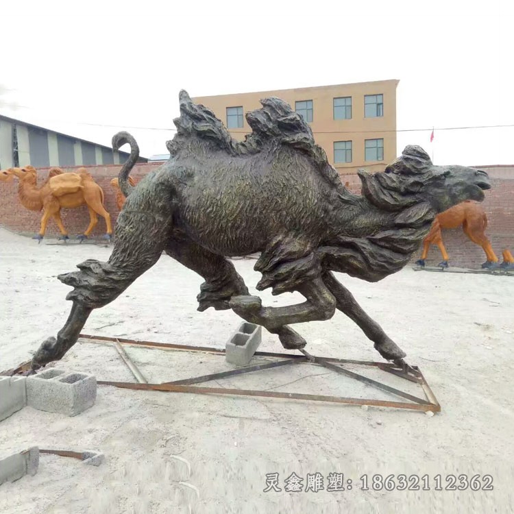 动物骆驼公园景观铜雕