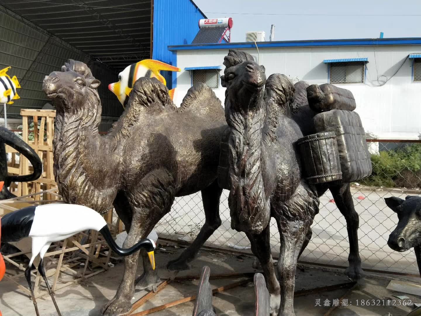动物骆驼园林标志铜雕