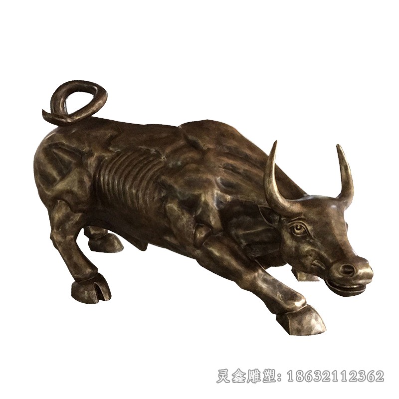 动物华尔街牛校园铜雕