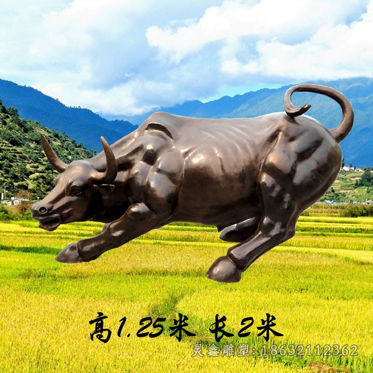 动物华尔街牛小区铜雕