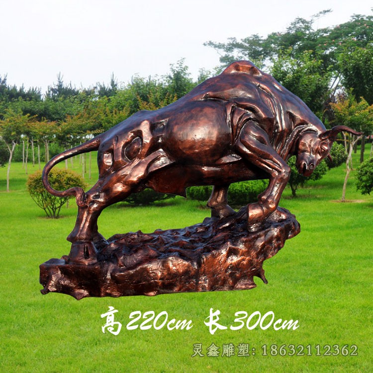 动物华尔街牛庭院铜雕