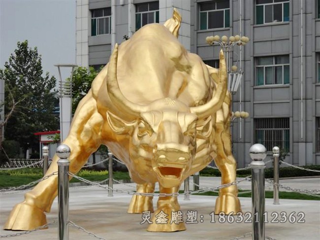 金色牛广场景观铜雕