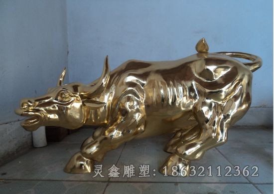 金色牛别墅景观铜雕