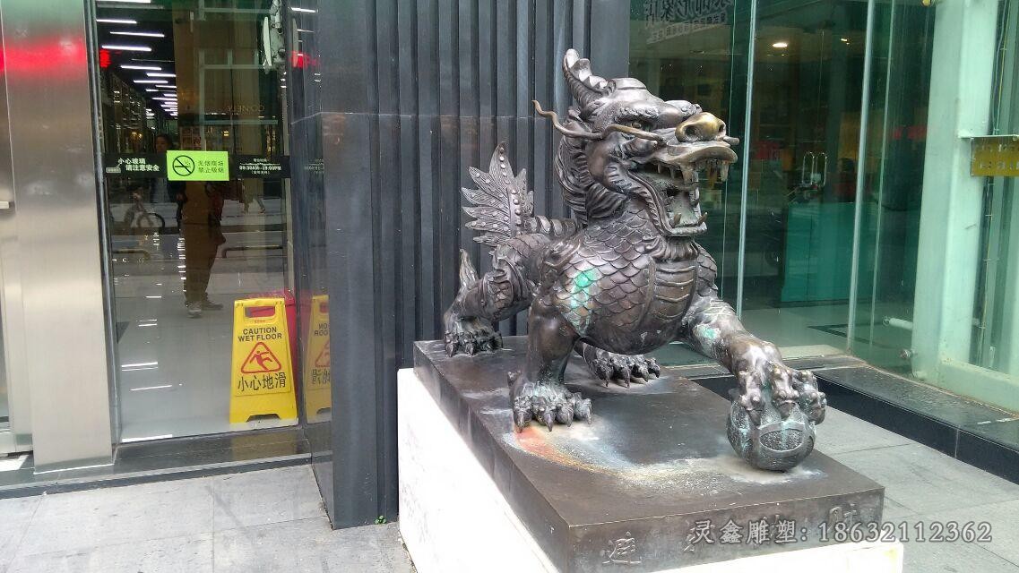 神兽麒麟公园景观铜雕