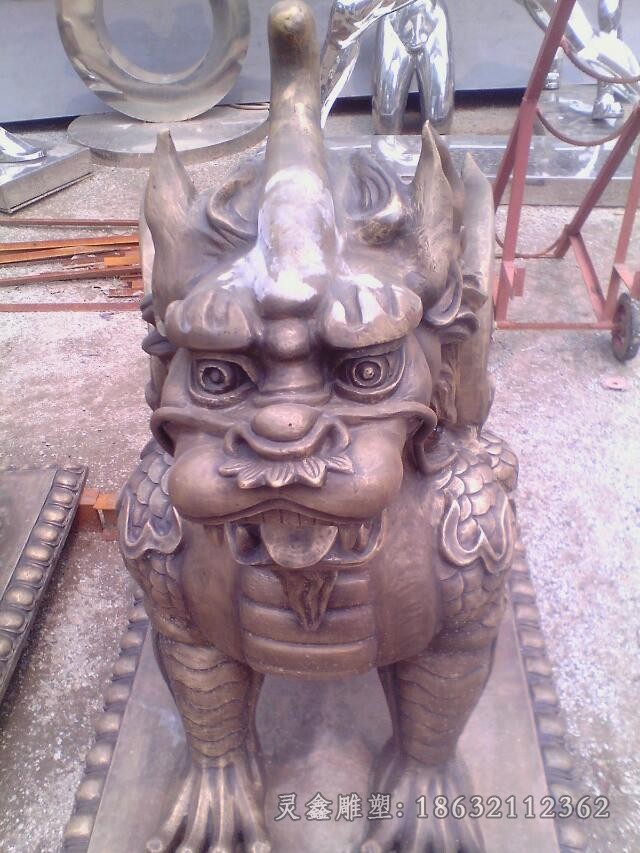 神兽麒麟景观抽象铜雕